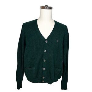 Polo Golf Ralph Lauren Vintage Alpaca Wool Button Front Cardigan